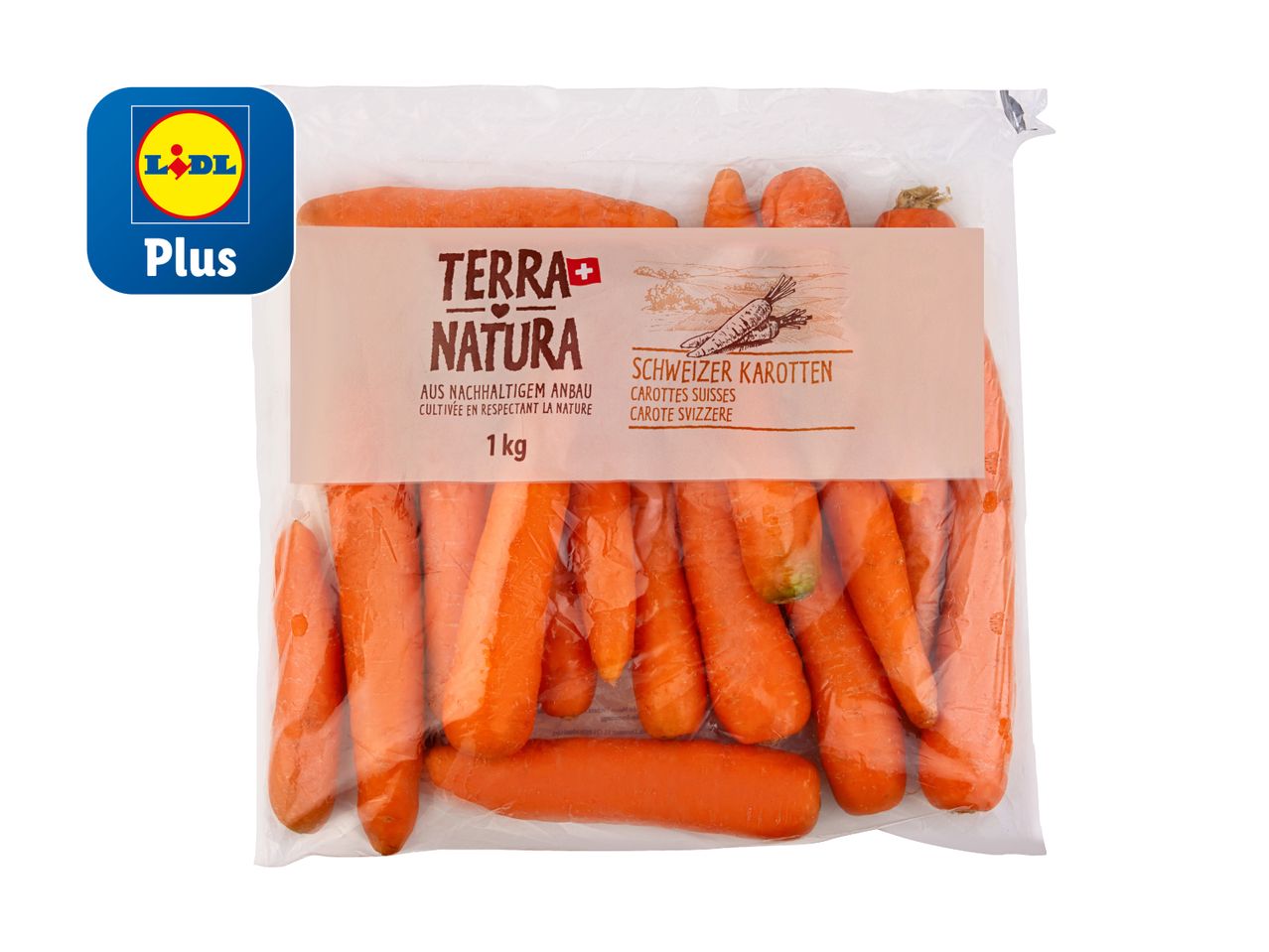 Lidl Plus: 1 kg di carote svizzere Terra Natura.