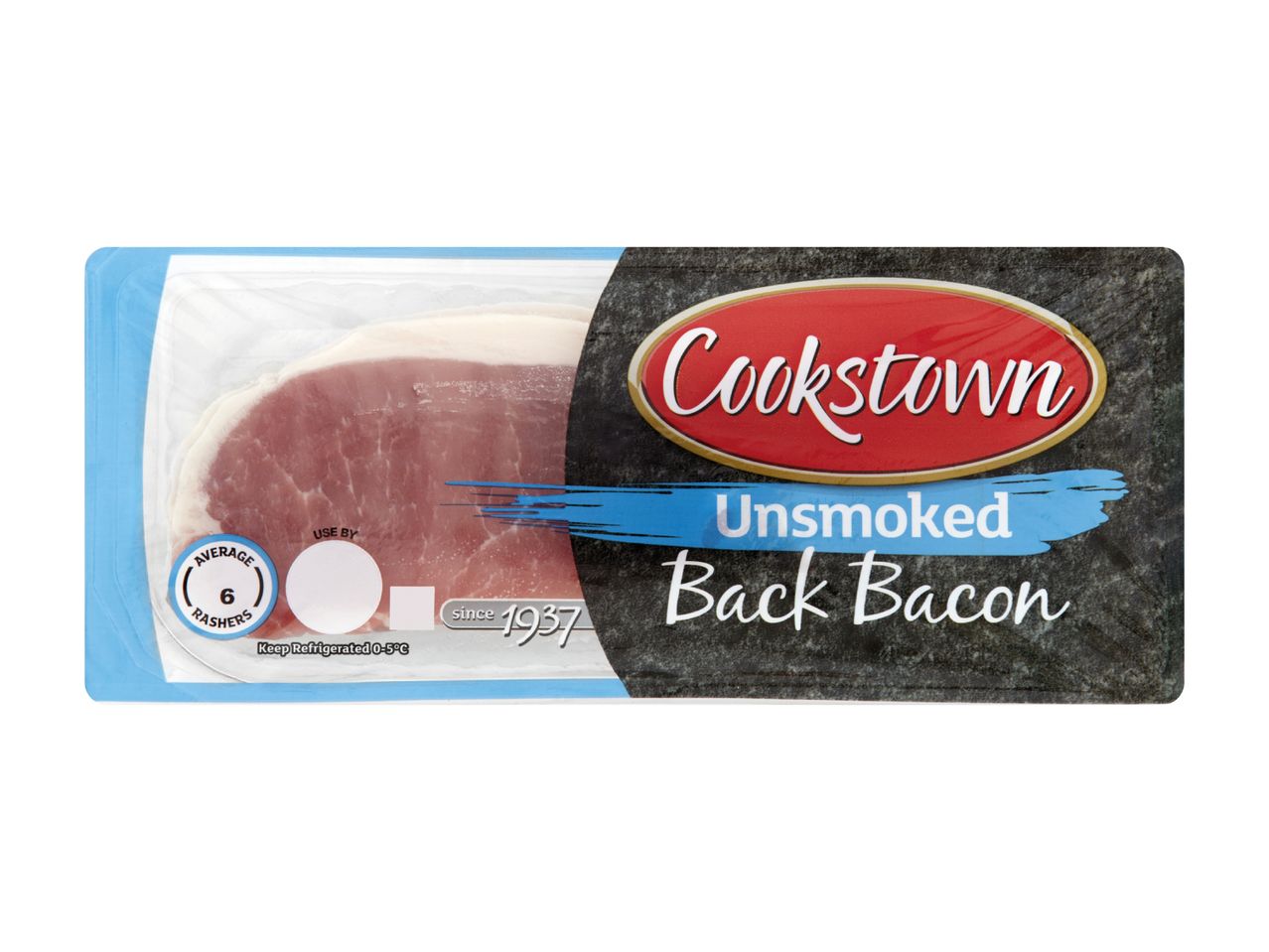 Pack of unsmoked back bacon with an average of 6 rashers.
