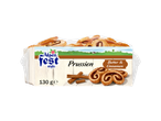 Alpenfest bladerdeeggebak, Prussien koekjes met boter en kaneel.