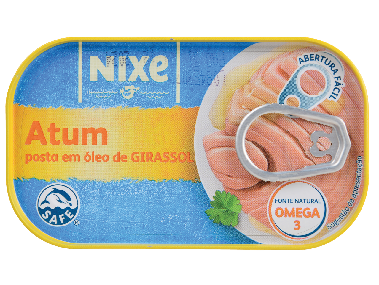 Lata de atum Nixe em óleo de girassol com abertura fácil e fonte natural de Ómega 3.