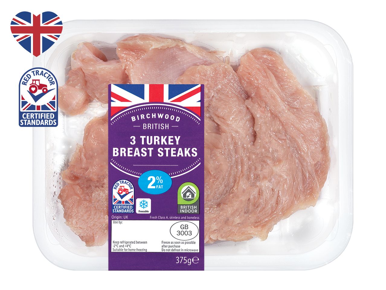Go to full screen view: Birchwood British Turkey Breast Steaks - Image 1
