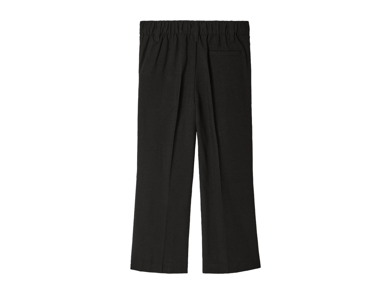 Black girls' pull-on pants with a back pocket.
