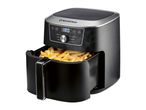 Silvercrest air fryer with a basket full of golden french fries