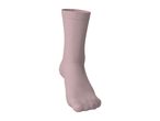 A single dusty pink crew sock shown on a foot mold against a white background