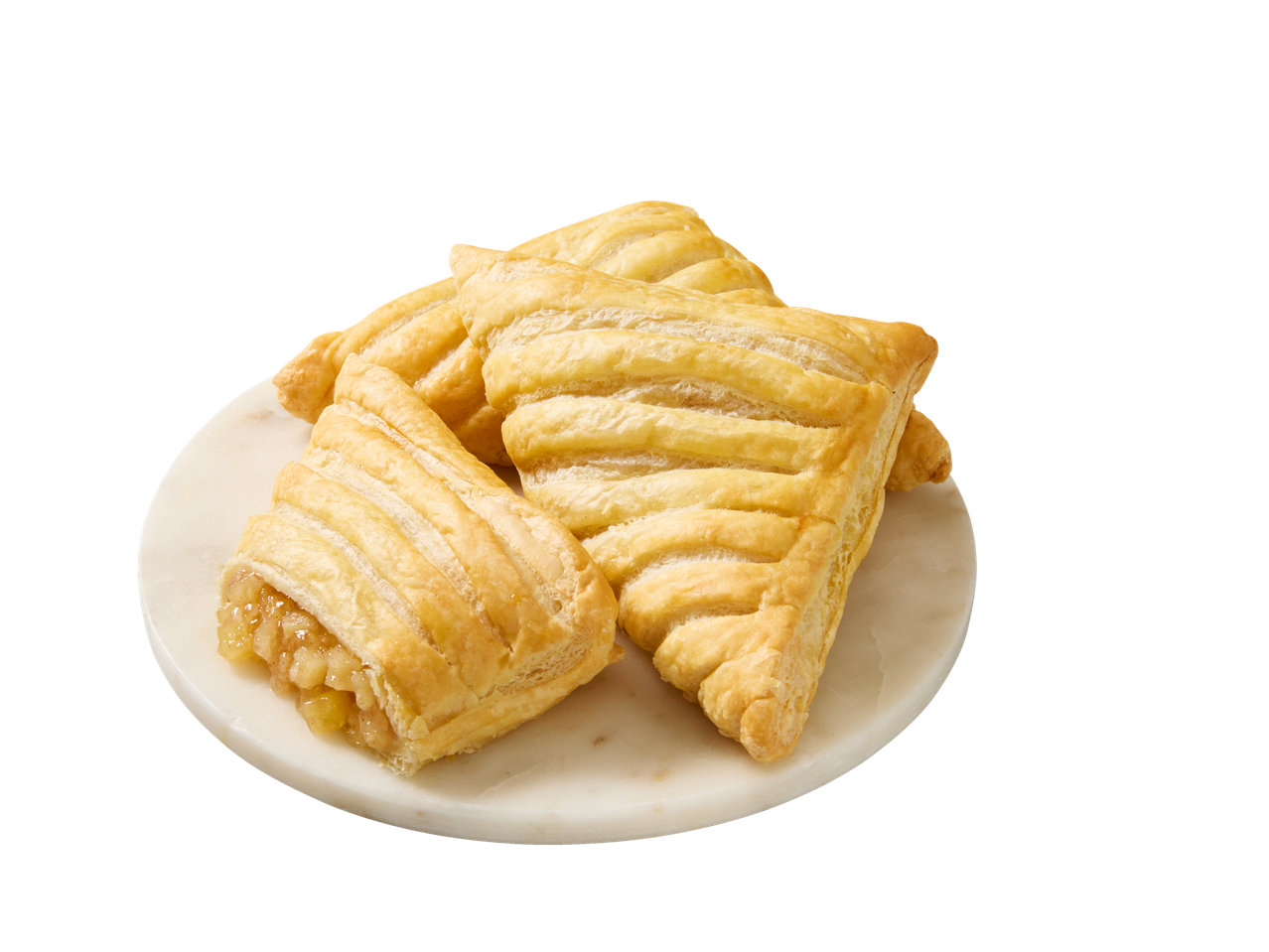 Appelflap valgel marmorist taldrikul.