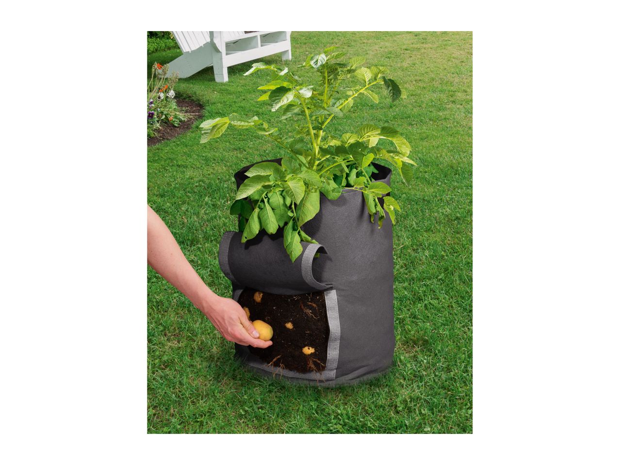 Go to full screen view: Parkside Potato Grow Bags - 2 Pack - Black - Image 5