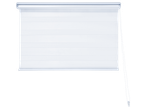 Бяла щора ден и нощ с механизъм за управление на черен фон.