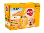 Pedigree Puppy: 12 jelly pouches with chicken, lamb, and beef.