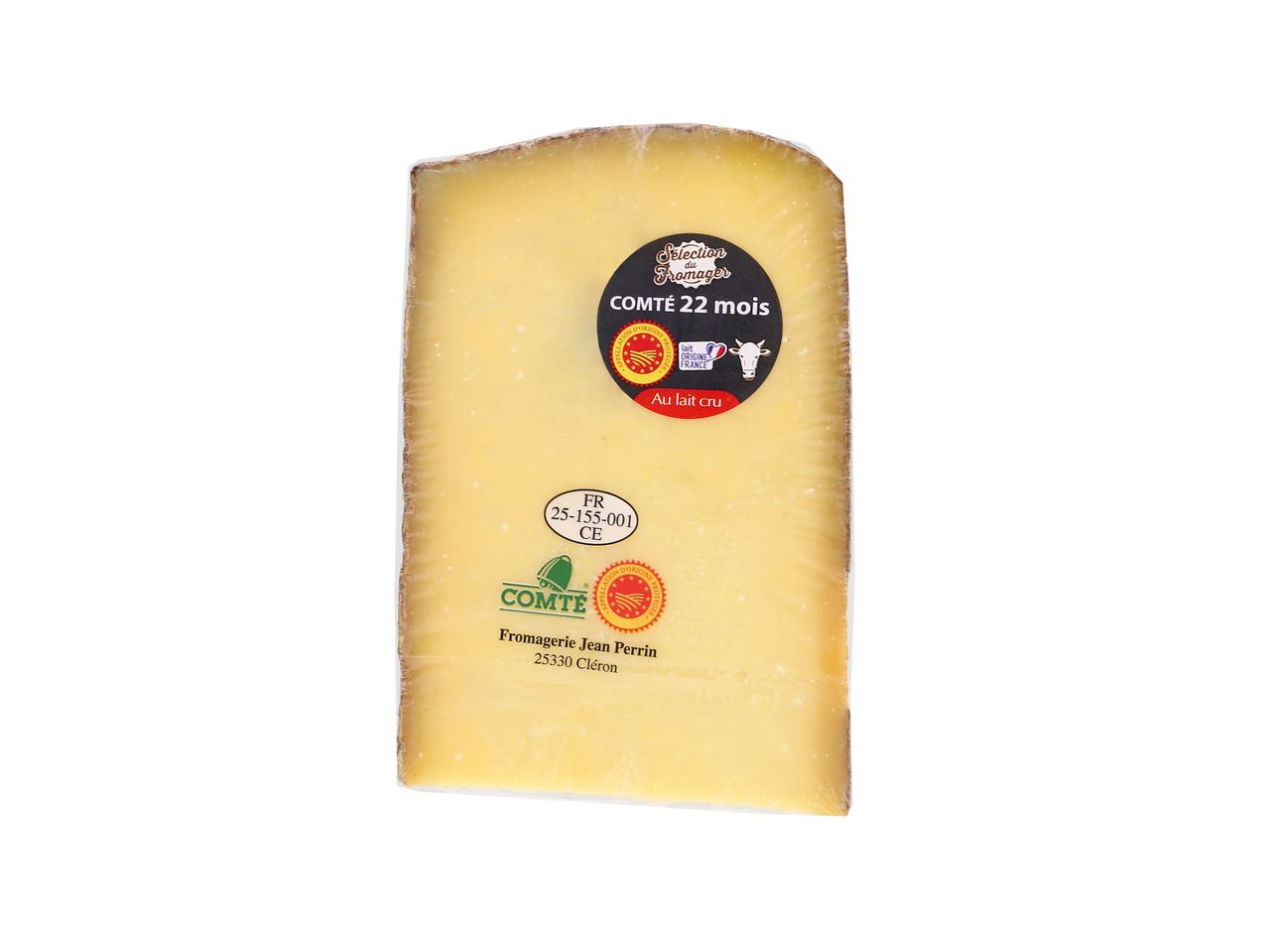 Fromage Comté, affiné 22 mois, Fromagerie Jean Perrin.