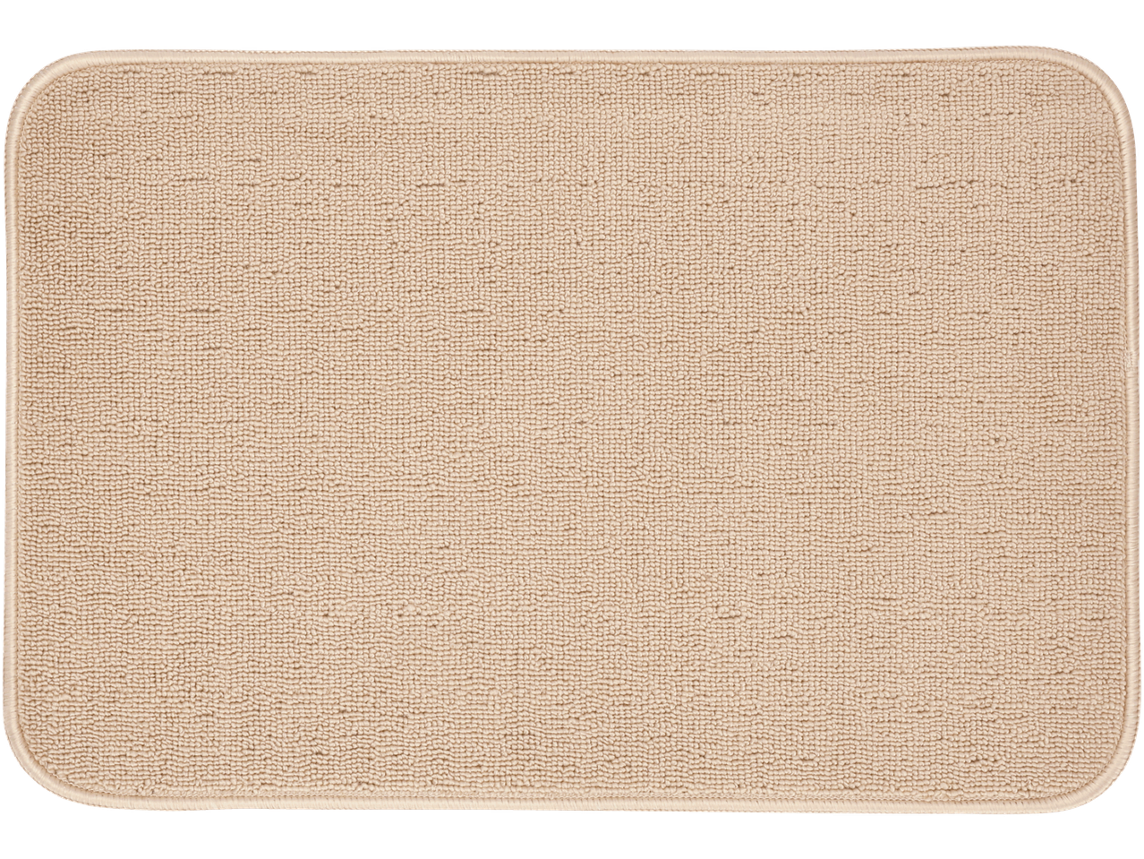Livarno Home Bath Mat in beige, rectangular with rounded corners and a textured surface.