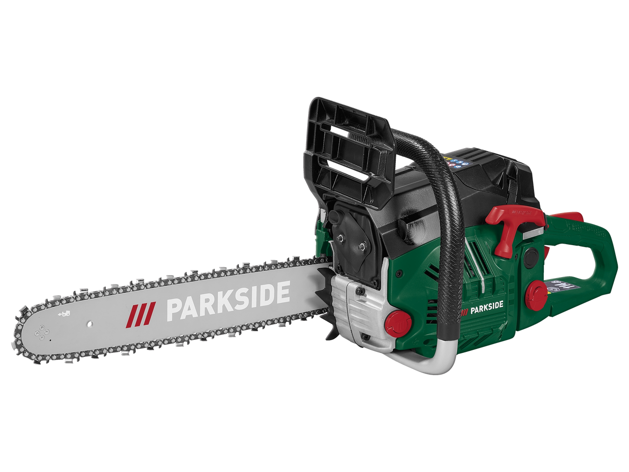 Parkside láncfűrész lánccal.