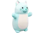 Light blue Squishmallows plush toy with a white belly, black eyes, and embroidered features.
