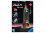 Ravensburger 3D pusle Empire State Building Night Edition 216 tükiga ja LED-valgustusega.