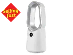 White bladeless fan with a digital display showing '10' and a red 'Selling fast' label.