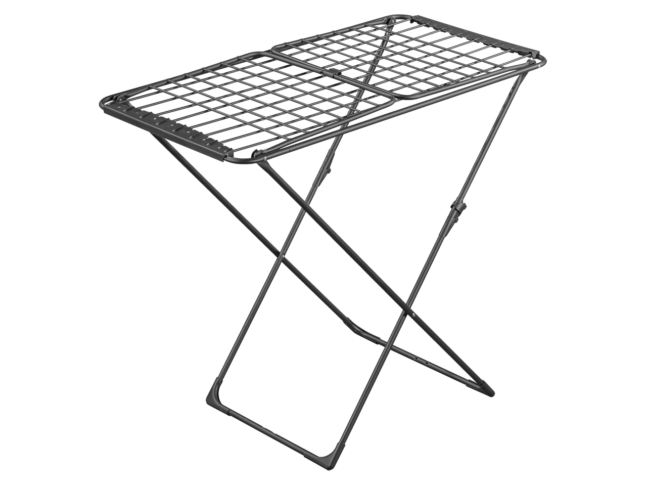 Secador de roupa dobrável W5® com estrutura de metal e duas superfícies de secagem.