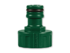 Grüner Schlauchanschluss mit schwarzem Dichtungsring