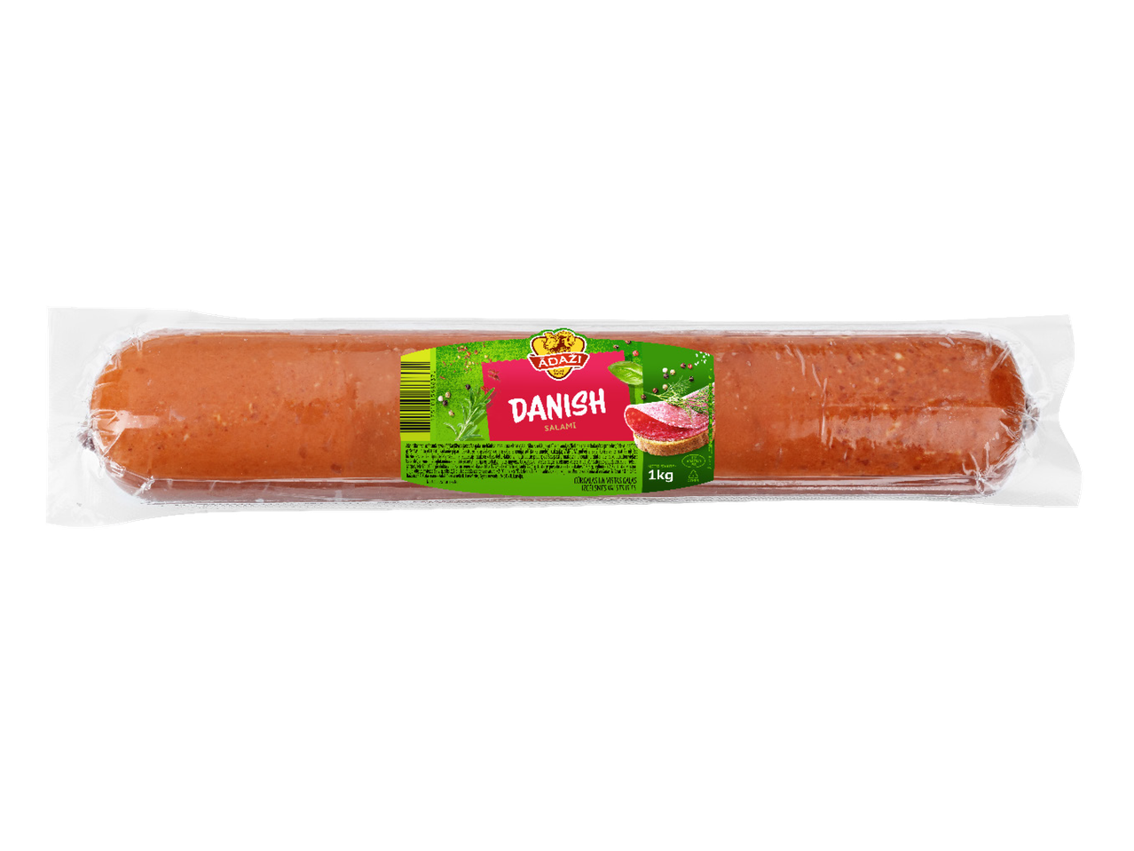 Adazi Danish salami 1kg iepakojumā