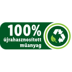 100% újrahasznosított műanyag logó