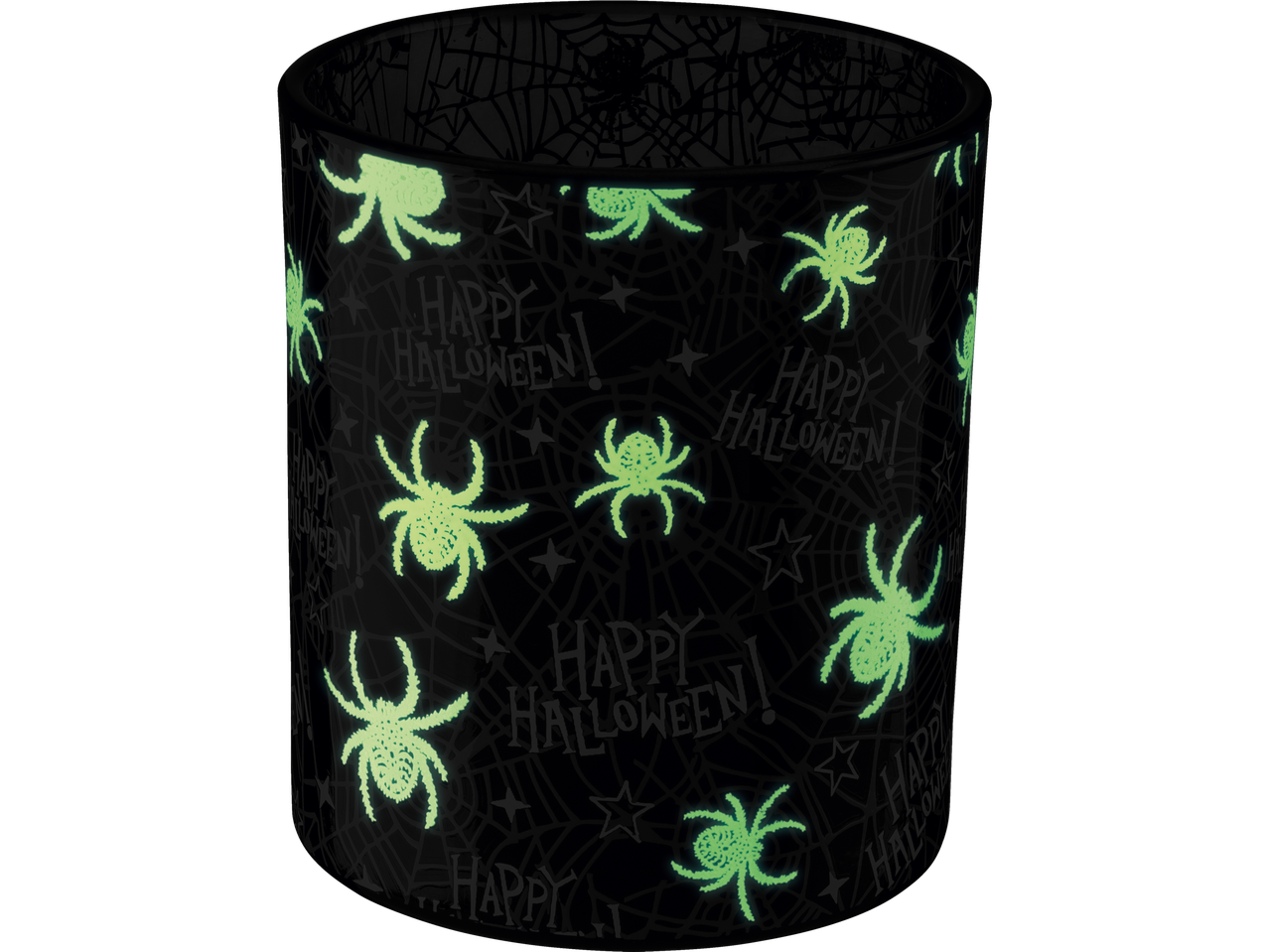 Helovino kvapioji žvakė su švytinčiais žaliais vorais ir voratinkliais