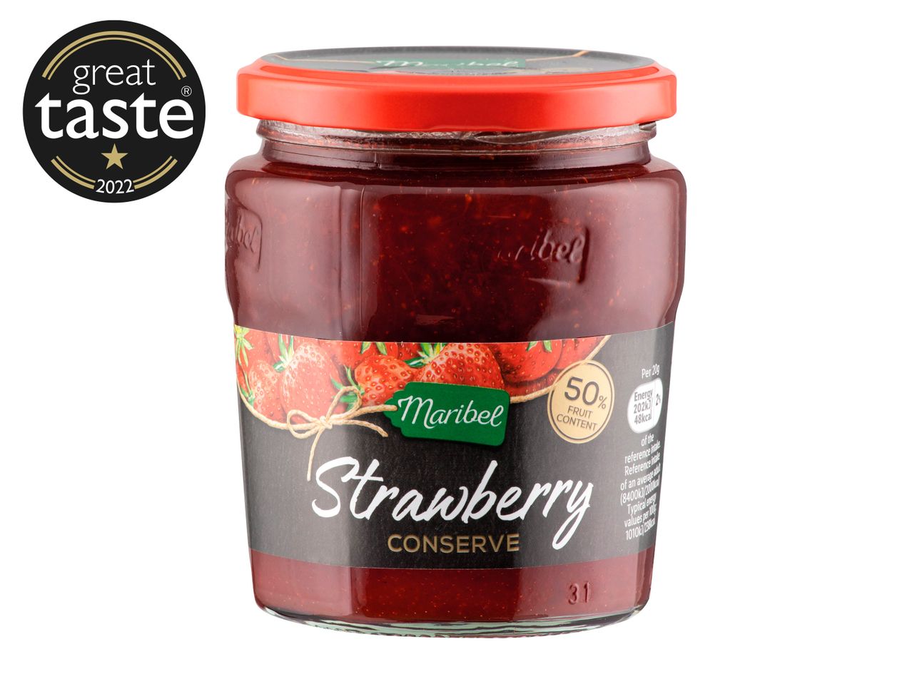 Maribel strawberry conserve, 2022 Great Taste Award.
