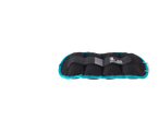 A black and teal 1kg Crivit ankle or wrist weight