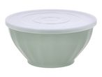 Light green mixing bowl with a white lid