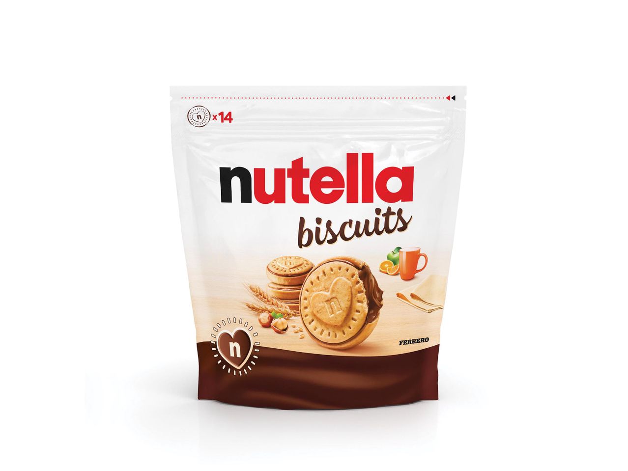 Nutella Biscuits csomagolás 14 darabos kiszerelésben.