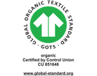 GOTS Global Organic Textile Standard tanúsítvány: organic, Certified by Control Union CU 851646.