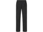 Black pants with white stripes