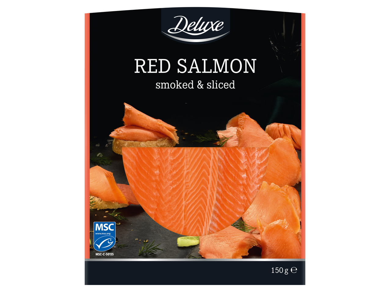 Somon roșu afumat și feliat Deluxe