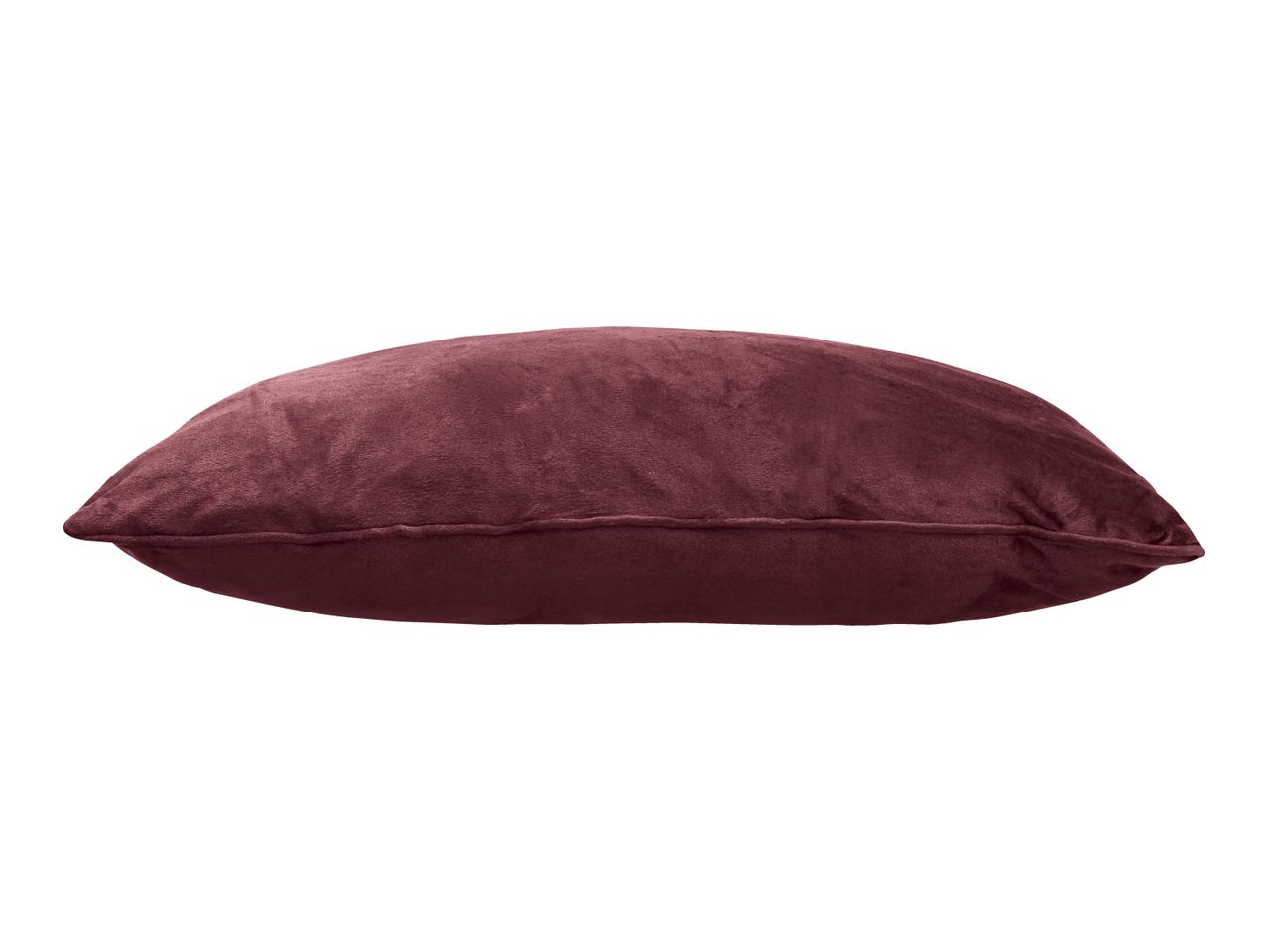 Plush burgundy velvet cushion