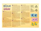 Disney Stitch Memos game with rules in multiple languages and images of game pieces.