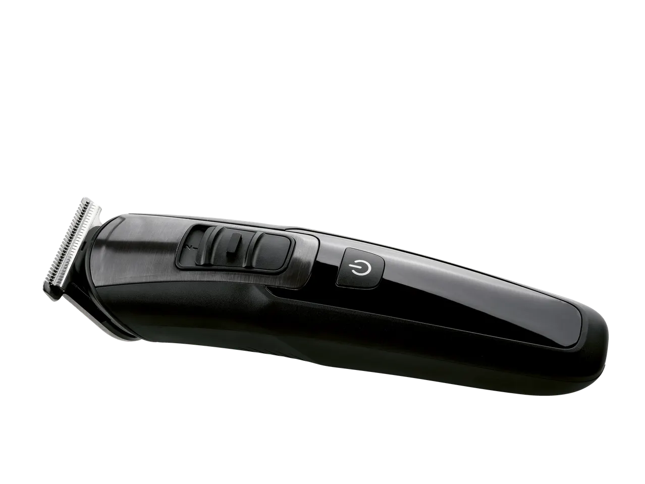 Cien BEAUTY matu un bārdas trimmeris, melns, ar metāla asmeni un vadības pogām.