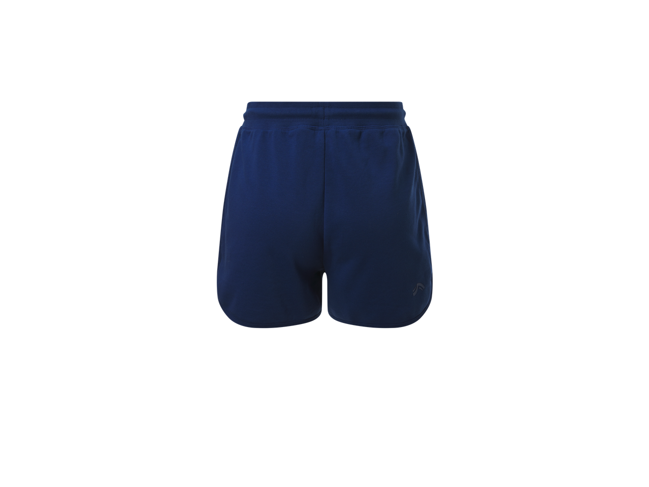 Shorts esportivos azul-marinho.