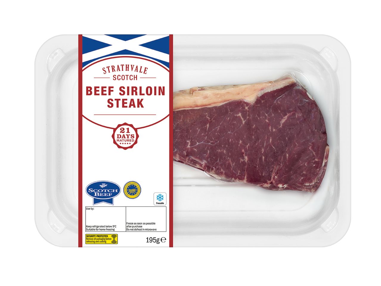 Go to full screen view: Strathvale Scotch Beef Sirloin Steak - Image 1