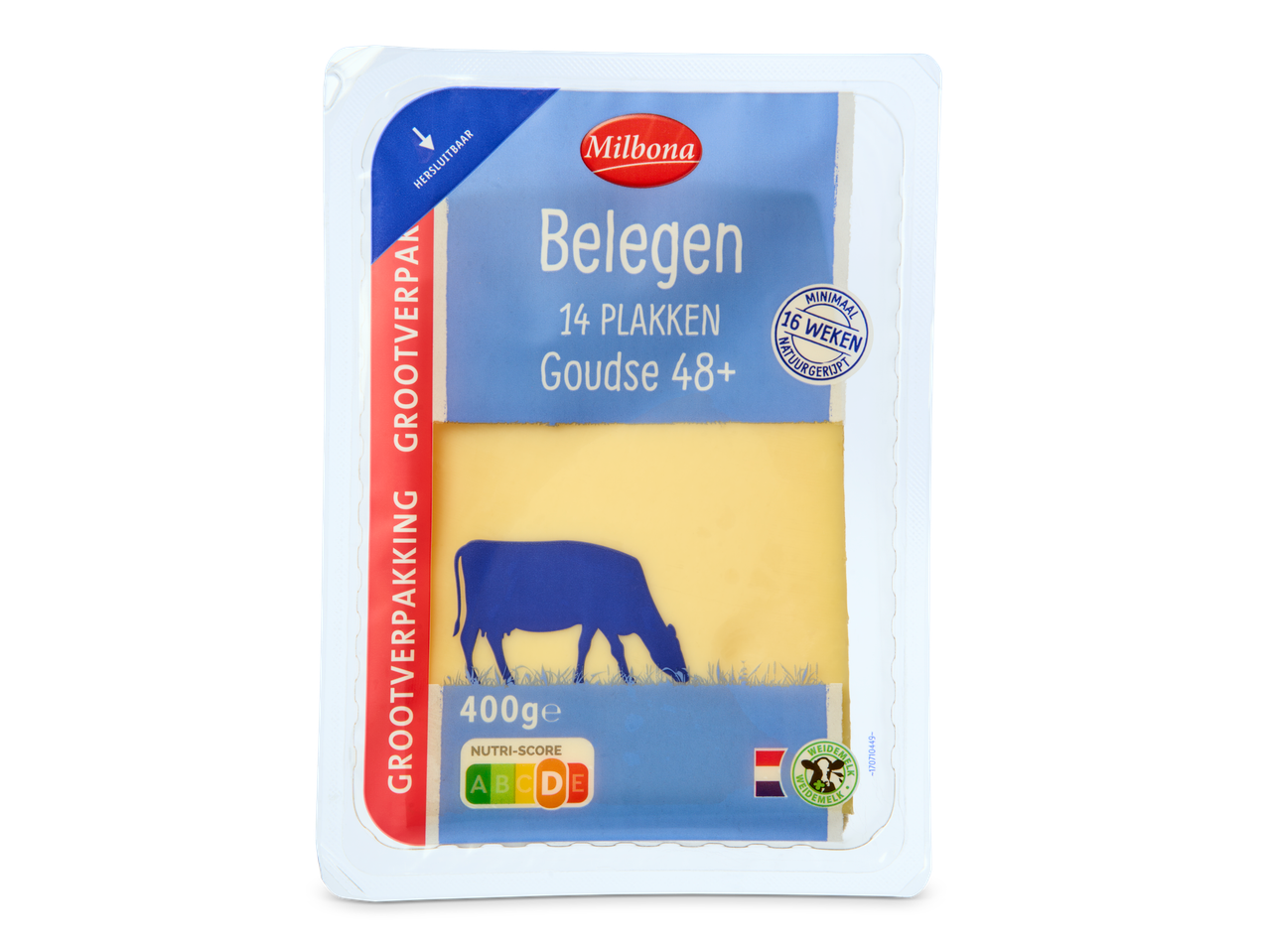 Milbona Gouda 48+ belegen kaas.