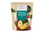Japanese style dried wakame seaweed, coarsely cut, 30g, with miso soup and seaweed salad.