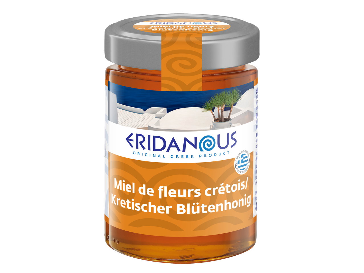 Miel de fleurs grec Eridanus en pot.