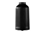 Black ribbed ceramic aroma diffuser with timer buttons