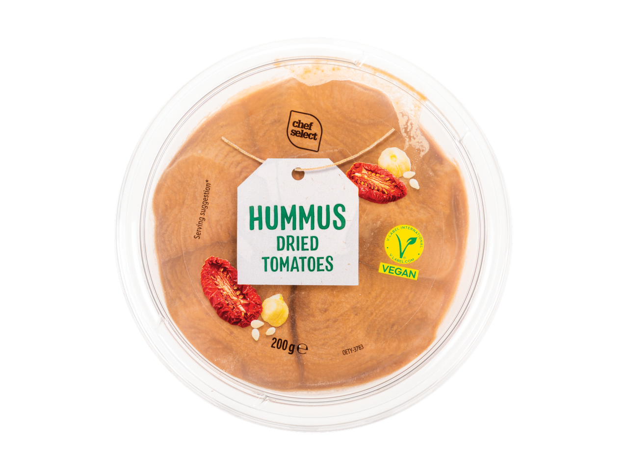 Hummus cu roșii uscate Chef Select, vegan.