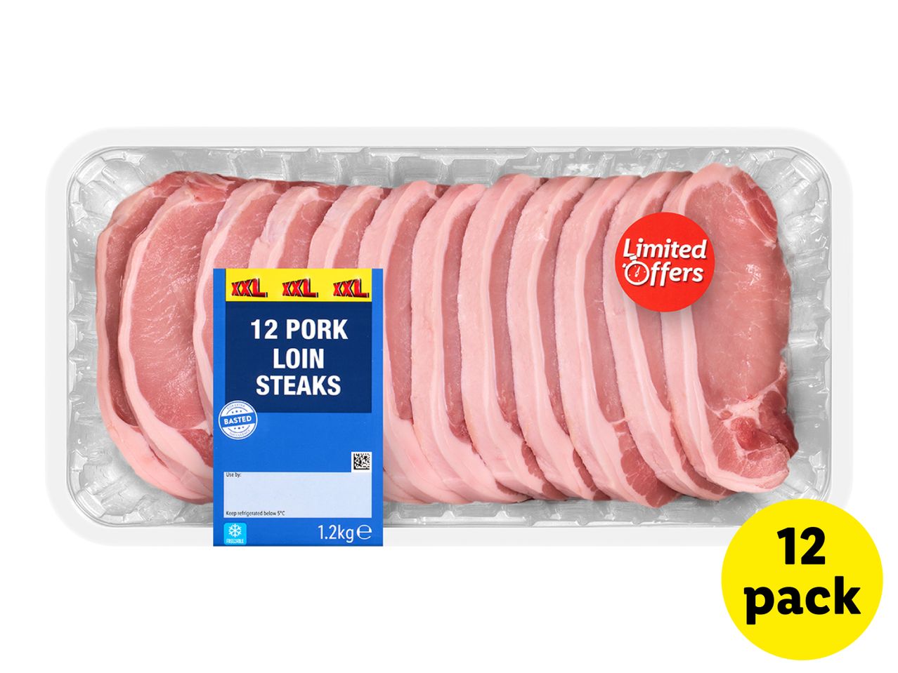 XXL 12 Basted Pork Loin Steaks