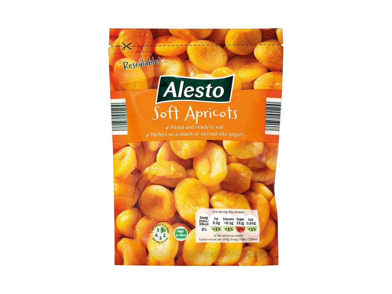 Go to full screen view: Alesto Soft Pitted Apricots - Image 1