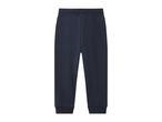 Dark blue children's sweatpants with an elastic waistband and ribbed cuffs.