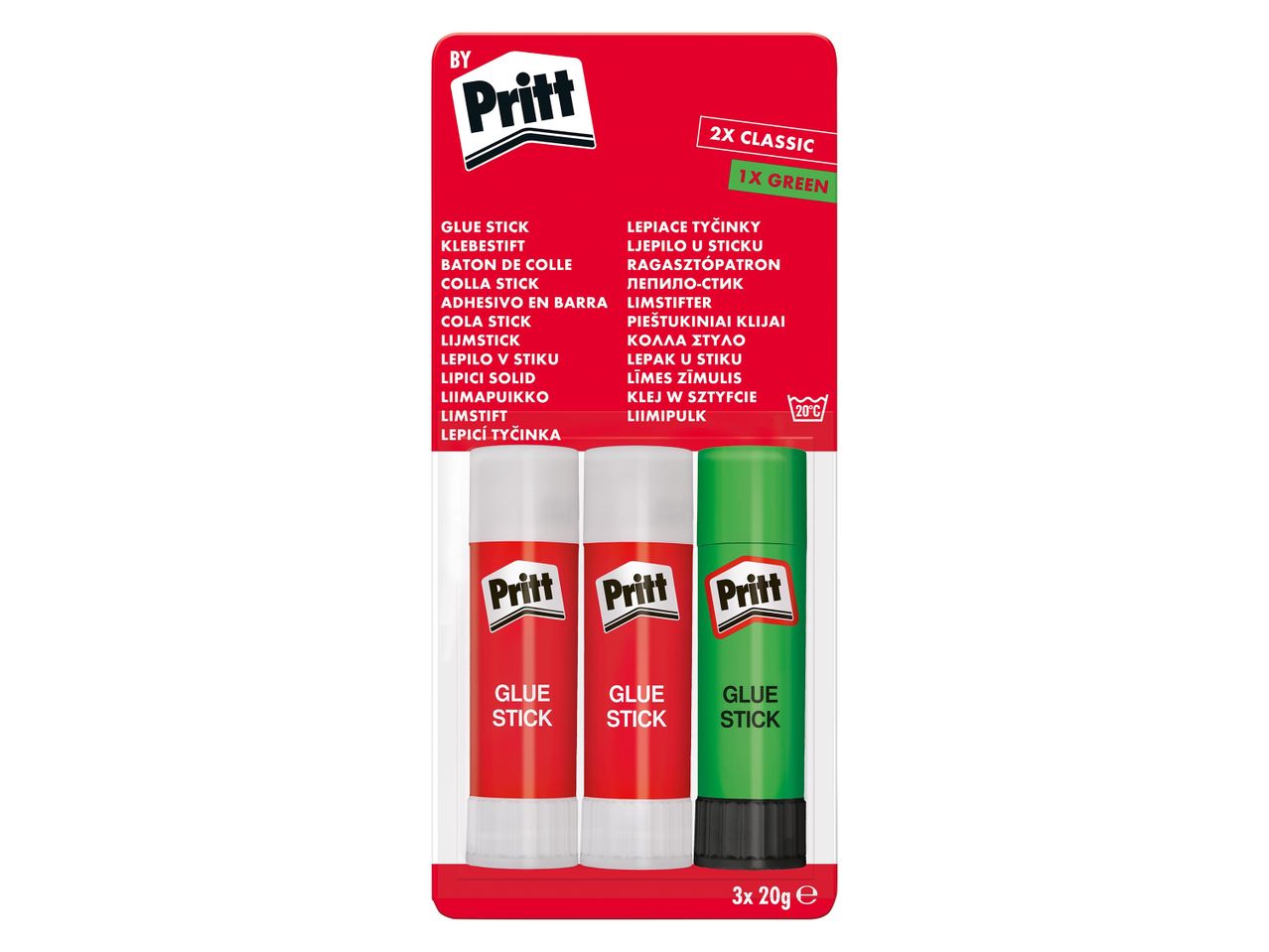 Pritt ragasztópálcikák: 2 fehér, 1 zöld.