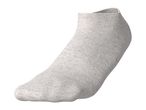 Single light grey ankle sock, made from a ribbed knit fabric.
