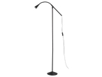 Luminária de chão LED preta ajustável.