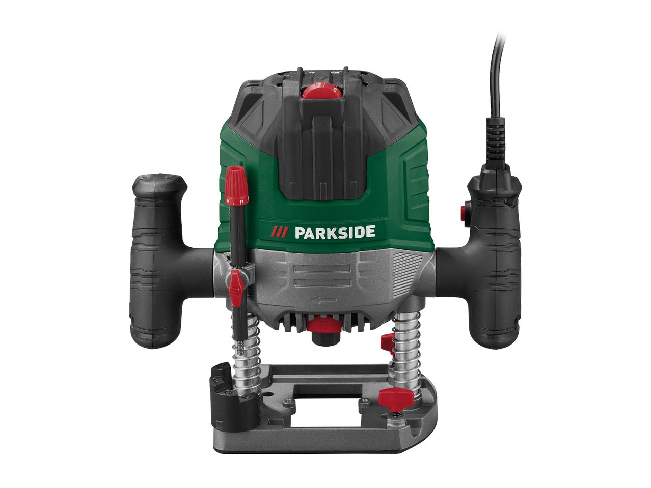 'Parkside' prekės ženklo frezavimo staklės, skirtos medienos apdirbimui.