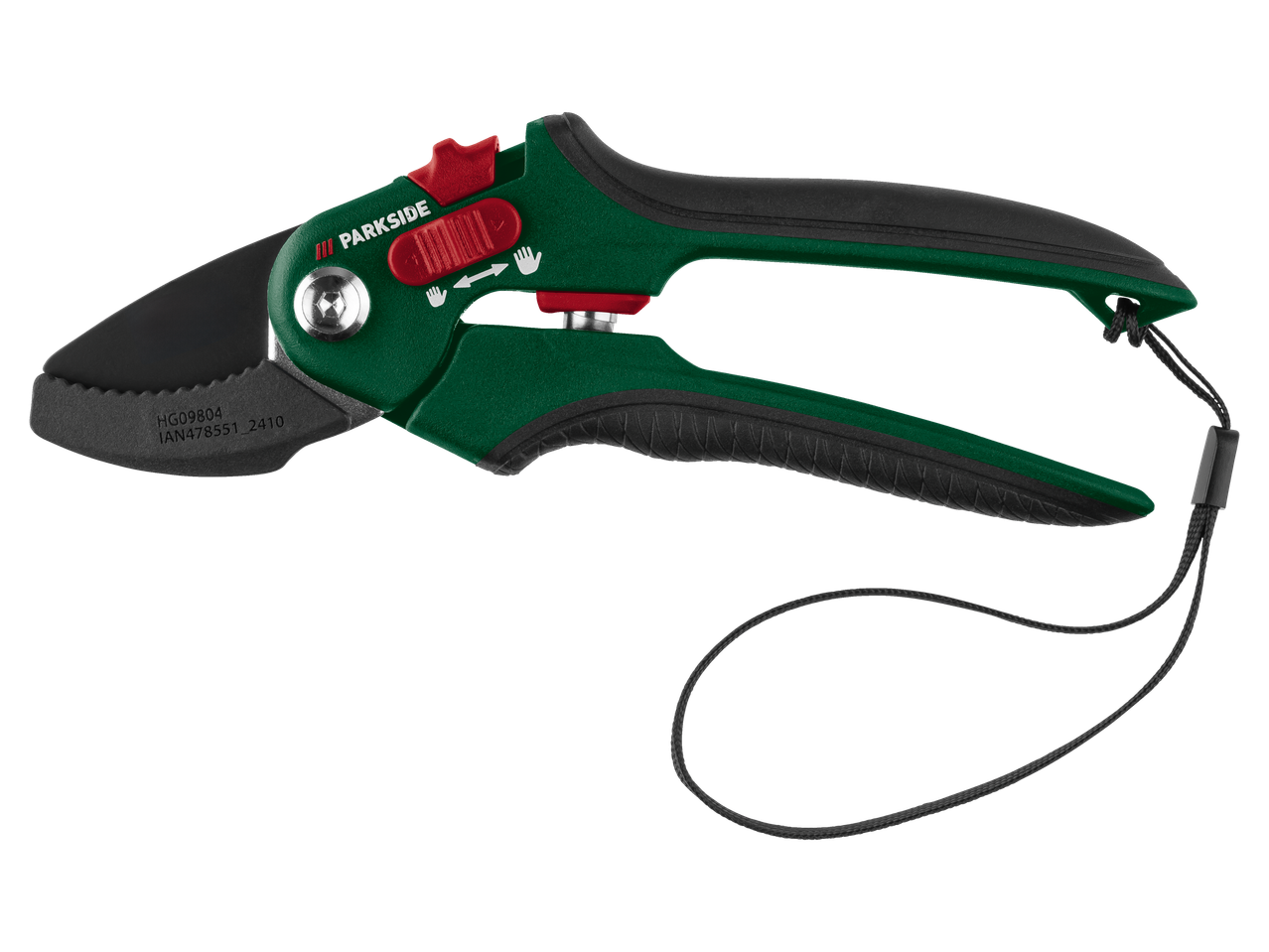 Parkside pügamis-käärid musta nööriga.