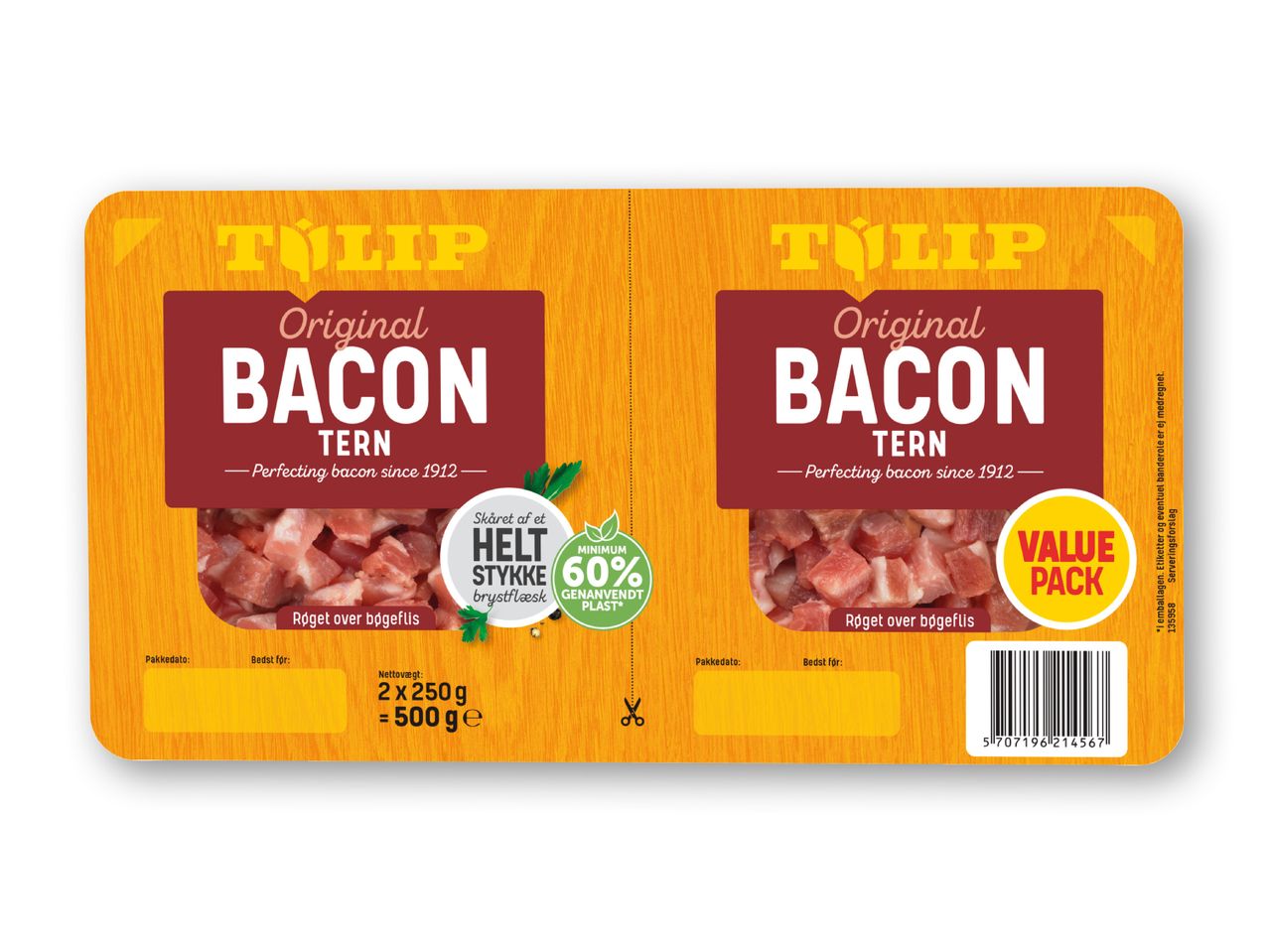 Bacon i skiver eller tern