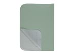 Light green changing mat with a soft, white inner lining partially visible.